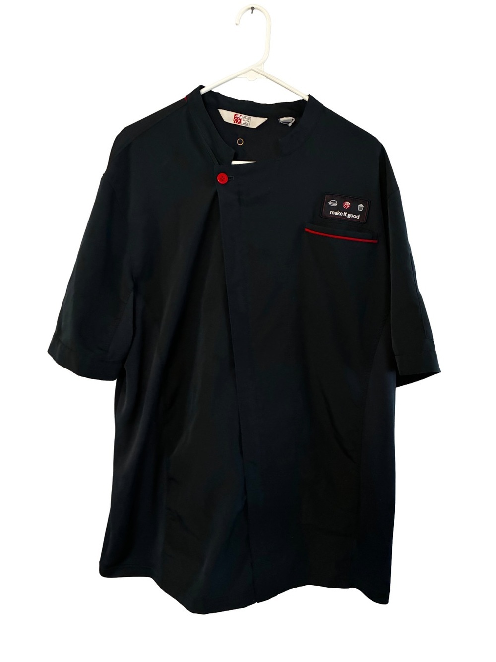 Chick-fil-A BOH Employee Chef Coat Large Oobe Teamstyle Navy Blue